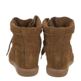 Isabel Marant Brown Suede Bobby Wedge Sneakers