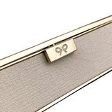 Anya Hindmarch Imperial Embossed Textured Leather Box Clutch Off White.