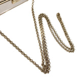 Imperial Embossed Textured Leather Box Clutch Off White.