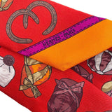 Silk Jockey Twilly Scarf Rouge Orange Grenat.