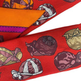 Silk Jockey Twilly Scarf Rouge Orange Grenat.