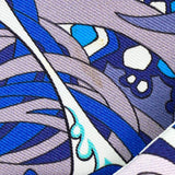 Silk L'Ivresse De L Infini Twilly Scarf Bleu Nuit Blanc.