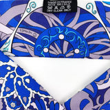 Silk L'Ivresse De L Infini Twilly Scarf Bleu Nuit Blanc.