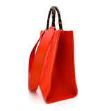 Fendi Red Orange Sunshine FF Tote