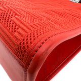 Fendi Red Technical Fabric Plexiglass FF Motif Sunshine Medium Shopper Tote Bag