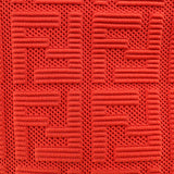 Fendi Red Technical Fabric Plexiglass FF Motif Sunshine Medium Shopper Tote Bag