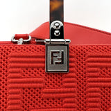 Fendi Orange Fabric FF Sunshine Medium Shopper Tote Bag