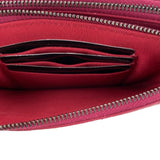 Chanel Gabrielle Double Zip Clutch Wallet on Chain Bag Rose Pink Interior