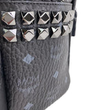 Visetos Coated Canvas Stark Side Stud Backpack Black.