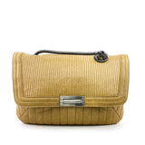 Hurrah Quilted Leather Shoulder Bag Beige Khaki.