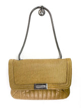 Hurrah Quilted Leather Shoulder Bag Beige Khaki.