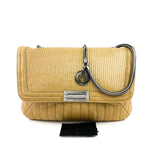 Hurrah Quilted Leather Shoulder Bag Beige Khaki.