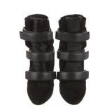 Isabel Marant Black Leather Pierce Goat Hair Ankle Boot