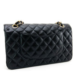 Chanel Black Quilted Caviar Leather Medium Classic Double Flap Bag
