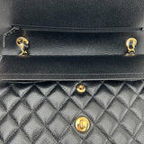 Chanel Black Quilted Caviar Leather Medium Classic Double Flap Bag