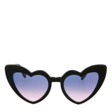 Saint Laurent Black Lou Lou Heart Oversized Sunglasses