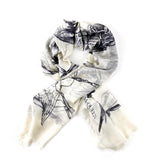 Birds and Ribbon on Skull Print Modal Scarf.