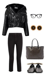 Coated Canvas Saint Louis PM Tote Bag Black.