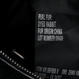 Miu Miu Black Pearl Appliqué Lapin Fur Chain Shoulder Bag