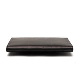 Chanel CC Black Leather Envelope Clutch Bag