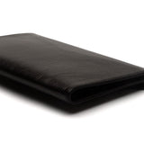 Cube Embossed Lambskin Leather Clutch Bag Metallic Black.