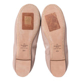 Leather Rockstud Ballerina Flat Beige 38.5.