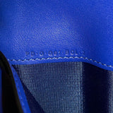 Calfskin Leather Passport Wallet Blue.