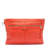 Balenciaga Orange Classic City Clip Pouch