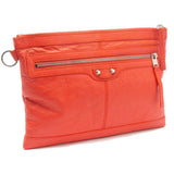 Balenciaga Orange Classic City Clip Pouch