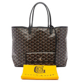 Coated Canvas Saint Louis PM Tote Bag Black.