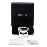 Chanel White and Blue Crystal Greek Cup Brooch Pin