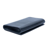 YSL Calfskin Monogram Large Belle De Jour Clutch Dark Blue