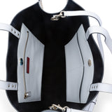Smooth Leather Rockstud Tote Bag White.