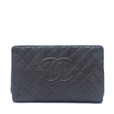 Chanel Caviar Leather Classic Timeless CC Large Frame Clutch Bag