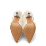 Isabel Marant Ruched Leather Lasteen Ankle Boots White