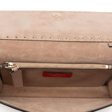 Valentino Rockstud Poudre Grainy Leather Wristlet