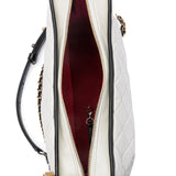 Aged Calfskin Gabrielle Hobo Black White