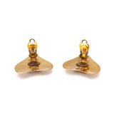 Chanel CC Heart Earrings 1993 Vintage Gold