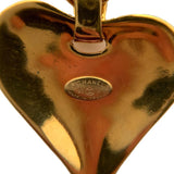 CC Heart Chain Pendant Necklace 93P Vintage Gold.