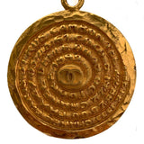 CC Round XL Medallion Rue Cambon Heavy Chain Link Necklace 92 Vintage Gold.