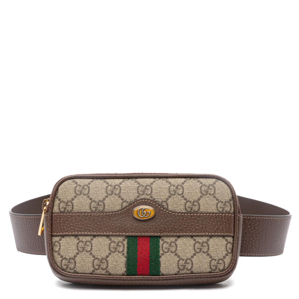 krydstogt Smelte buket Gucci GG Supreme Mini Ophidia Iphone Belt Bag Dark Brown 85 34