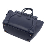 Celine Ink Blue Calfskin Mini Luggage Tote