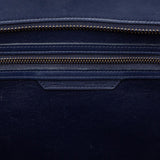 Smooth Calfskin Mini Luggage Tote Bag Ink Blue.