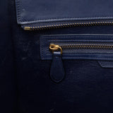 Smooth Calfskin Mini Luggage Tote Bag Ink Blue.