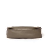 Hermes Gris Etain Clemence Leather Evelyne GM III Bag