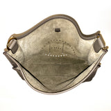 Hermes Gris Etain Clemence Leather Evelyne GM III Bag