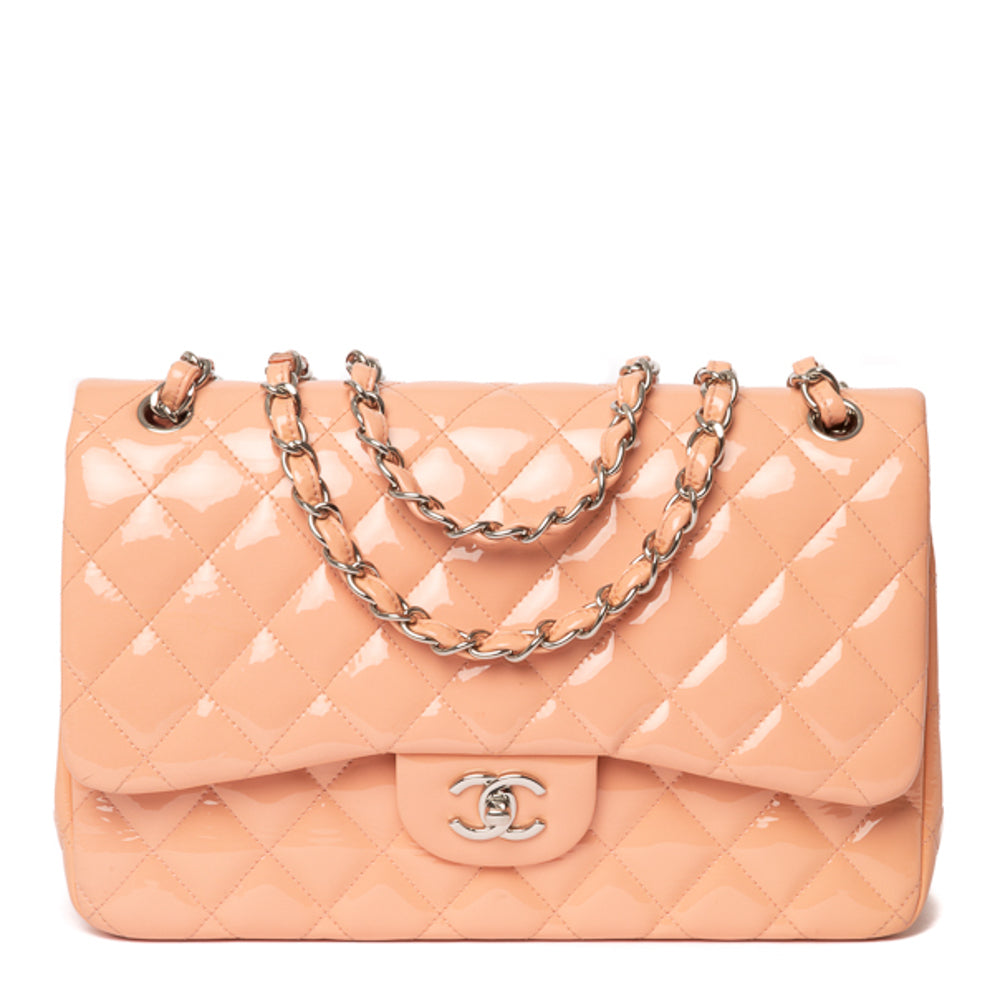 Chanel Classic Medium Timeless Double Flap Shoulder Bag Pink