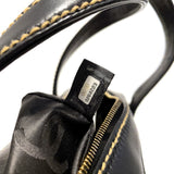 Chanel Black Quilted Leather Contrast Stitch Surpique Bowler Bag