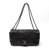 Chanel Black Calfskin Leather CC Flap Bag