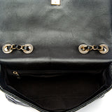 Chanel Black Chevron Quilted Lambskin Leather Medium Flap Bag AS1120
